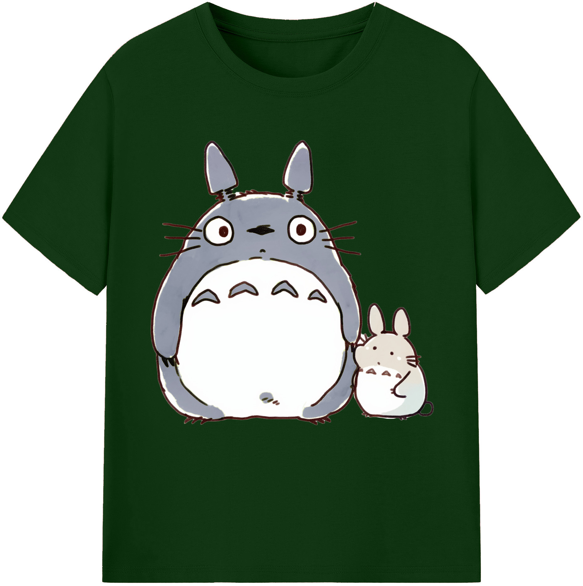 （画像用） となりのトトロ 草壁メイ 草壁サツキ My Neighbor Totoro Satsuki Kusakabe Mei Kusakabe 綿100％半袖Tシャツ（フロントプリント）